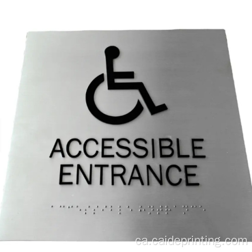 Signal ADA Signes de braille tàctil d'acer inoxidable